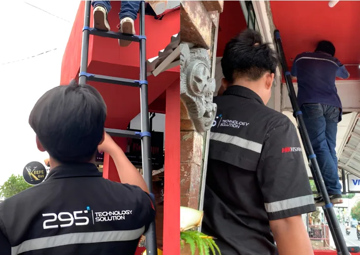 Galeri Instalasi CCTV 2 Titik IP Camera di Outlet 23 Seminyak